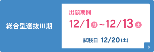 総合型選抜Ⅱ期